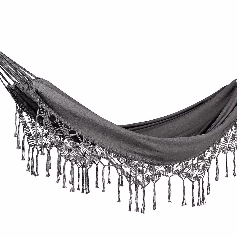 Wyld and Coco Boho Grey Cotton-Polyester Garden Hammock Swing Seat – 2