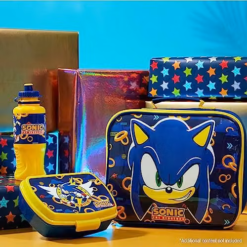 Get Trend Sonic the Hedgehog 3 Piece Insulated Lunch Set with 430ml Water Bottle, Multicolour – 2