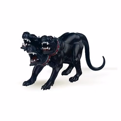 Papo Cerberus Realistic Figure from the Fantasy & Medieval Collection in Multicolour and Black