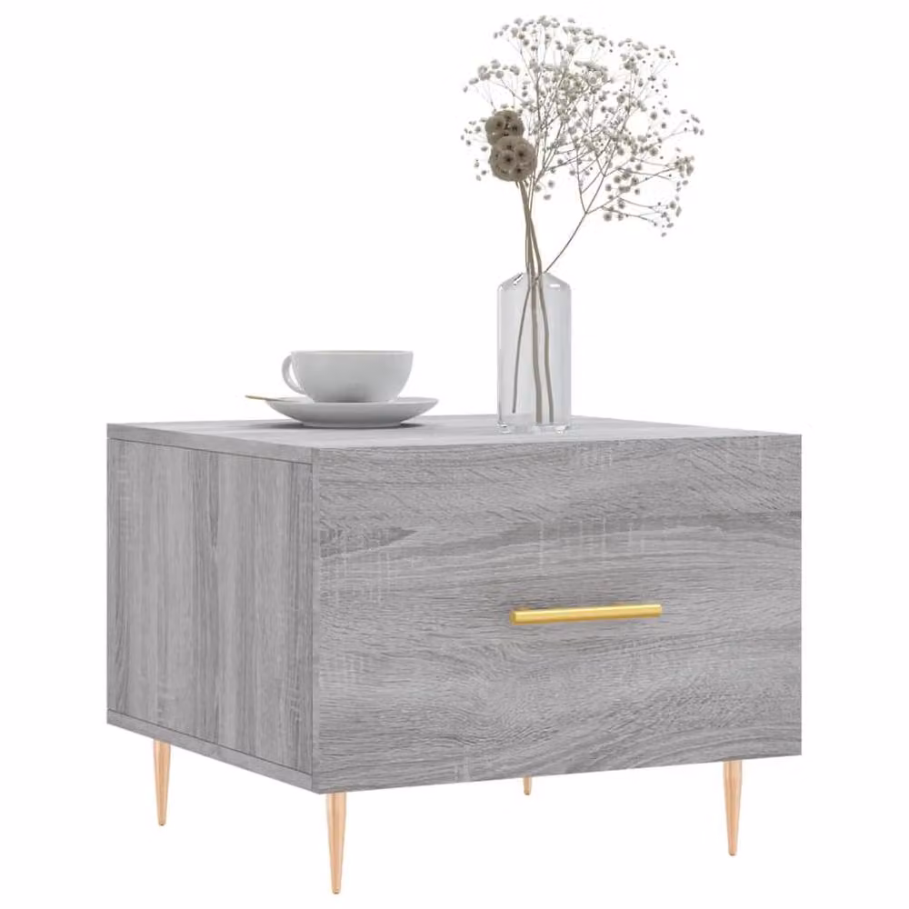 Berkfield Home Set of 2 Grey Sonoma Coffee Tables, W/D/H: 50 x 50 x 40 cm – 2
