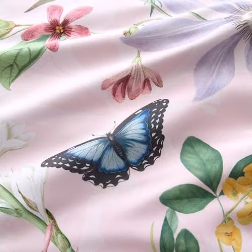 Catherine Lansfield RHS Enchanted Butterfly Garden So Soft Super King Duvet Cover Set with Pillowcases, Pink – 2