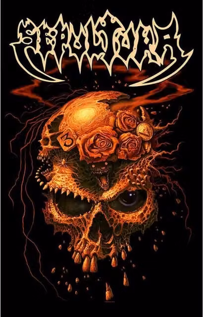 Sepultura Beneath The Remains Textile Poster in Black