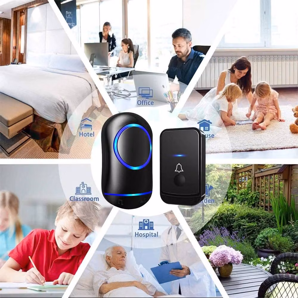 Ventryn Wireless Waterproof Doorbell with 1000ft Range, Plug-in, Black – 5