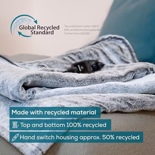 Beurer HD 75 Nordic Grey Electric Fleece Blanket with 6 Temperature Levels, W/D/H: 180 x 130 cm – 2