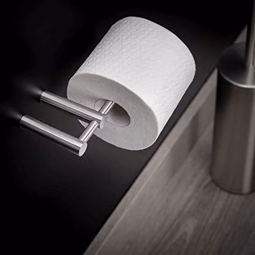 COSMIC Logic Toilet Roll Holder Without Cover in Matt Grey Stainless Steel W/D/H: 18.5 x 8 x 2 cm – 3