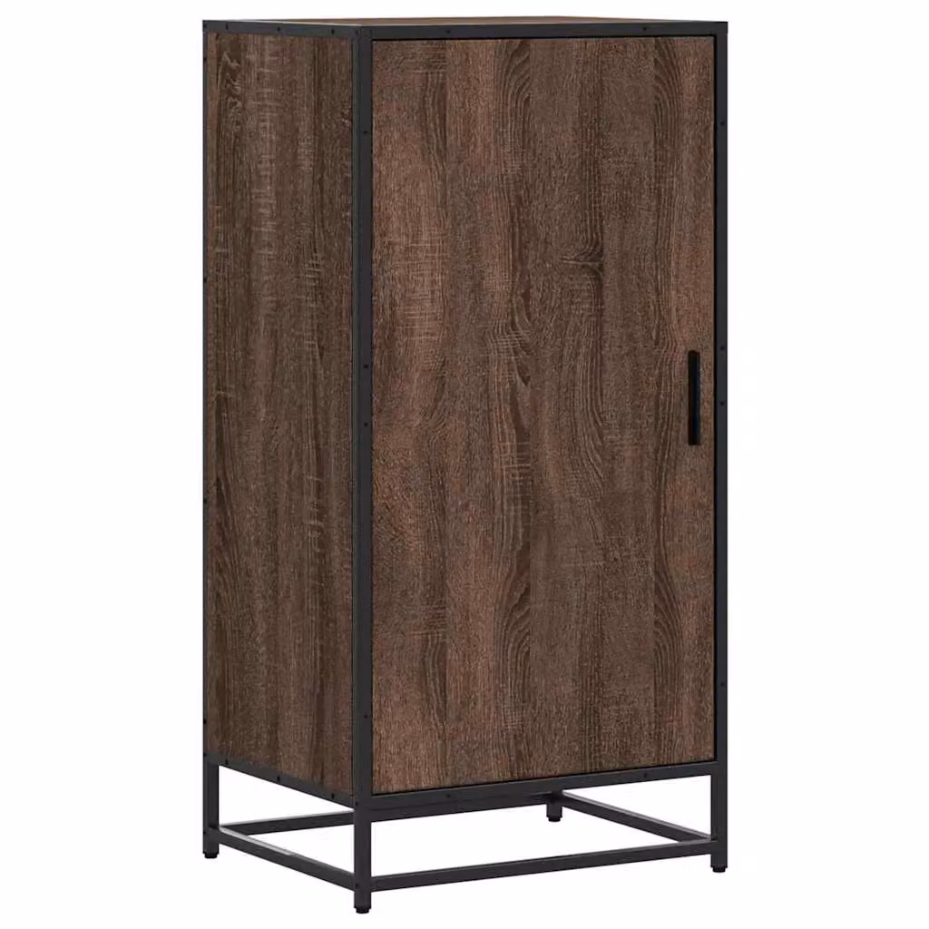 Berkfield Home Industrial Shoe Rack in Brown Oak, W/D/H: 48 x 38 x 97.5 cm – 2