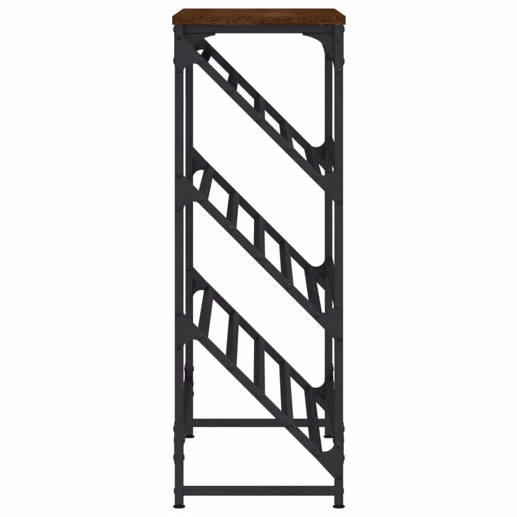 Berkfield Home Classic Shoe Rack in Brown Oak, W/D/H: 90 x 30 x 85 cm – 4