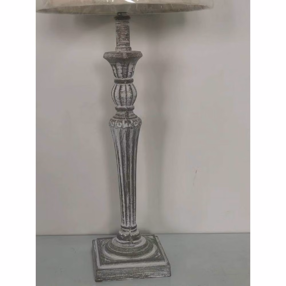 Minster Lamp and Shade in Grey, W/D/H: 12 x 12 x 58 cm – 5