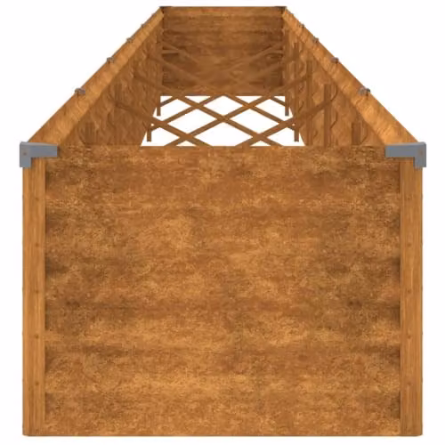 vidaXL Rusty Brown Metal Corten Garden Raised Bed W: 580 cm, D: 50 cm, H: 36 cm – 3