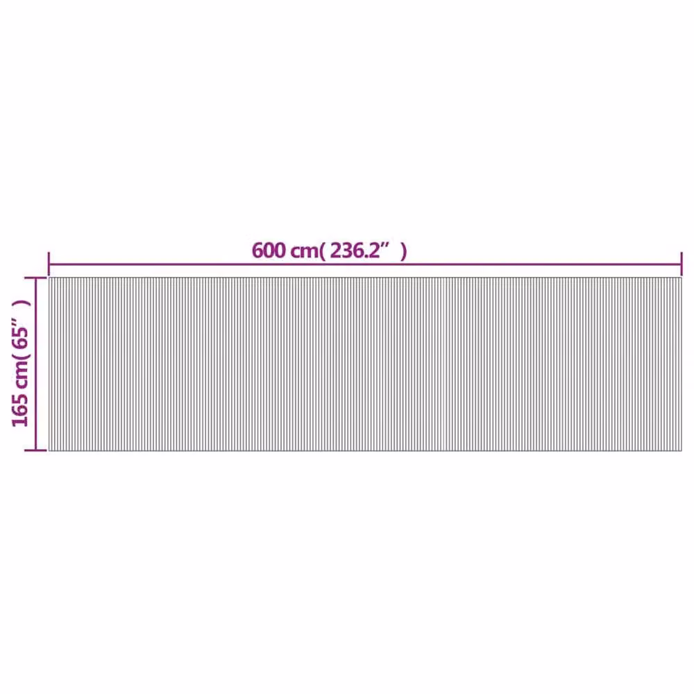 Berkfield Home Bamboo Room Divider, Dark Brown, W: 600 cm, H: 165 cm – 5