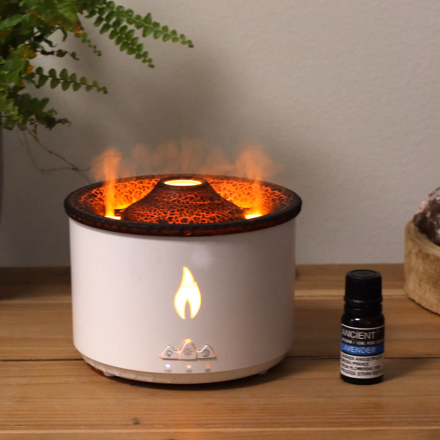 KDMD Medium Volcano Effect Aroma Diffuser, White, 360ml – 3
