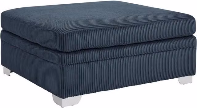Home Detail Alcott Rectangular Footstool in Blue, W/D/H: 90 x 45 x 45 cm