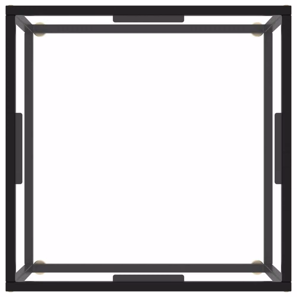Berkfield Home Black Modern Coffee Table with Tempered Glass, W/D/H: 60 x 60 x 35 cm – 3
