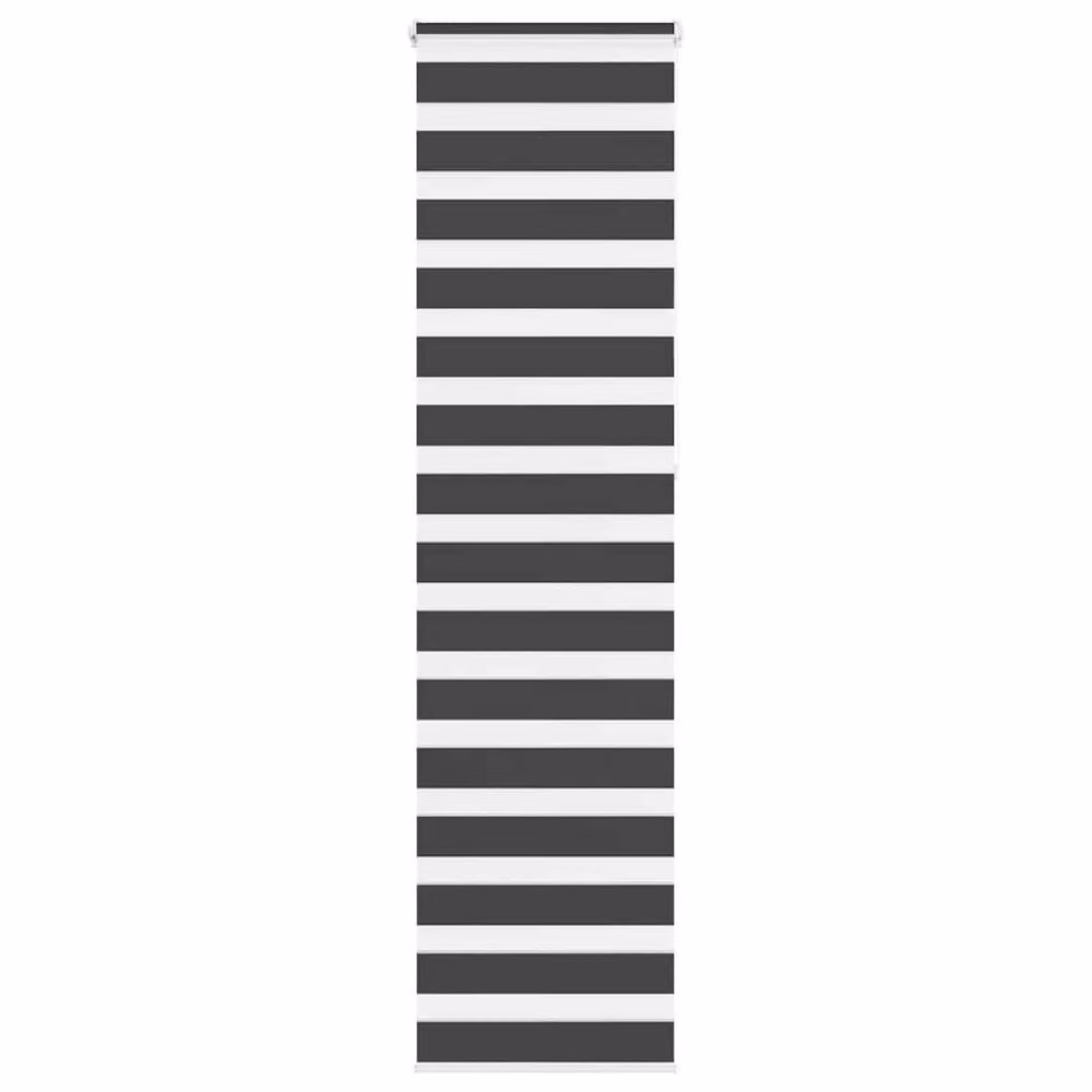 Berkfield Home Black Zebra Blind with Polyester Fabric, W: 65 cm, H: 230 cm – 2