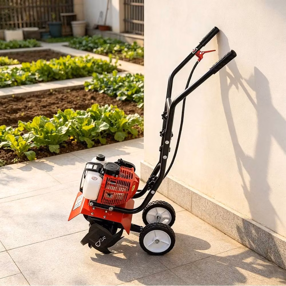 FLAVORA Petrol Cultivator Tiller Garden Rotavator in Black – 5