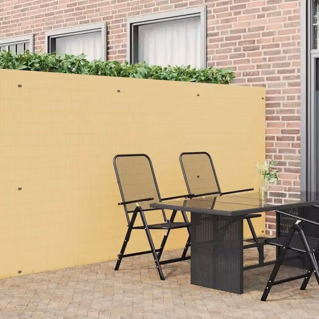 Berkfield Double-Sided Yellow PVC Garden Fence Mat, H: 180 cm, W: 500 cm