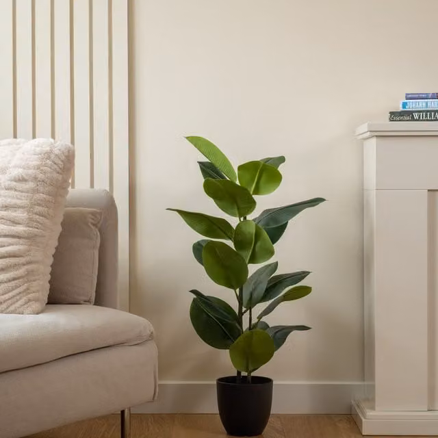 Scottish Everlastings Ltd 85cm Real Touch Green Rubber Tree – 1