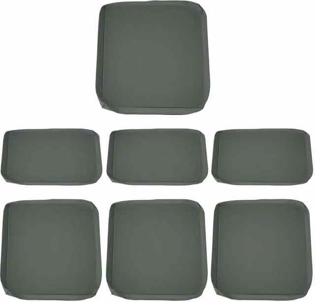 VOGREX Replacement Square Garden Rattan Patio Furniture Cushion Cover in Dark Grey – 1