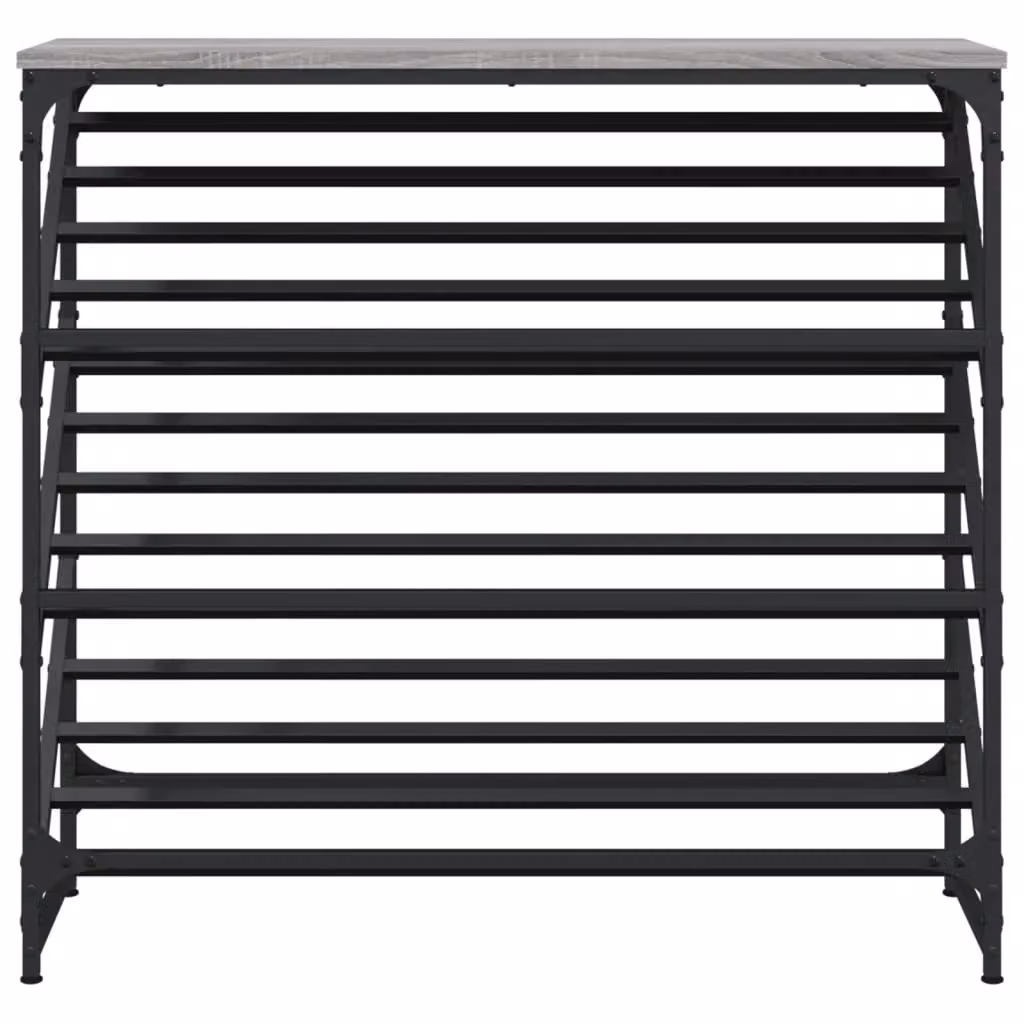 Berkfield Home Shoe Rack in Grey Sonoma, W/D/H: 90 x 30 x 85 cm – 3