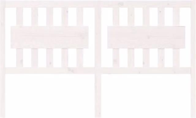 Berkfield Home Beautiful White Solid Pine Wood Bed Headboard W: 165.5 cm, D: 4 cm, H: 100 cm – 1