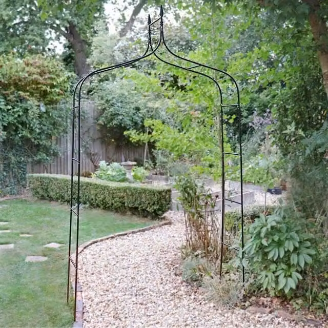 Gr8 Garden Metal Decorative Garden Arch for Climbing Plants in Green
