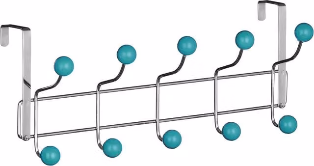 Orsina Over Door 10 Hook Hanger with Turquoise Blue Balls – 1