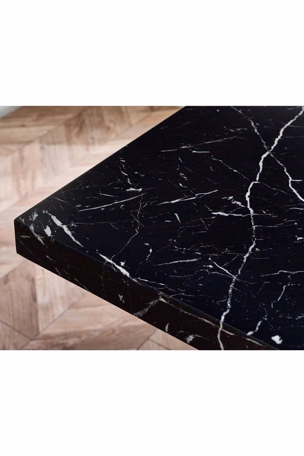 Julian Bowen Rome Rectangular Marble Effect Dining Table in Black and White, W: 180 cm, D: 100 cm, H: 76 cm – 9