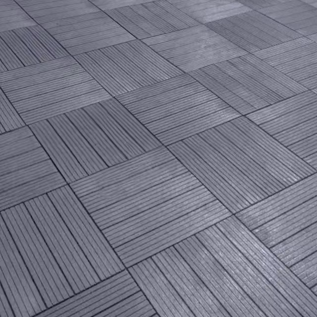 Oseasons Cosmopolitan ECO Interlocking Rubber Decking Tiles, 10 Pack, Cool Grey, 30 cm