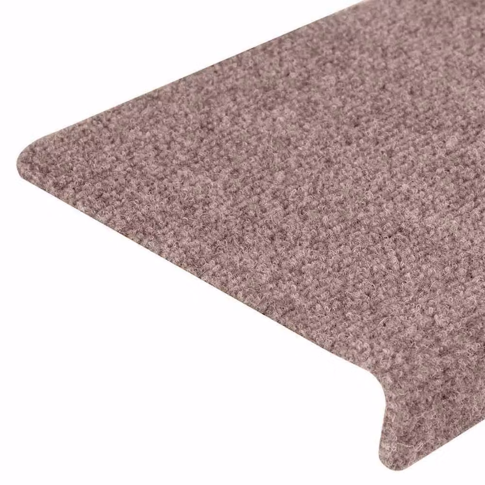 Berkfield Home Self-Adhesive Needle Punch Stair Mats, 15 Pieces, Brown, W/D/H: 65 x 21 x 4 cm – 3