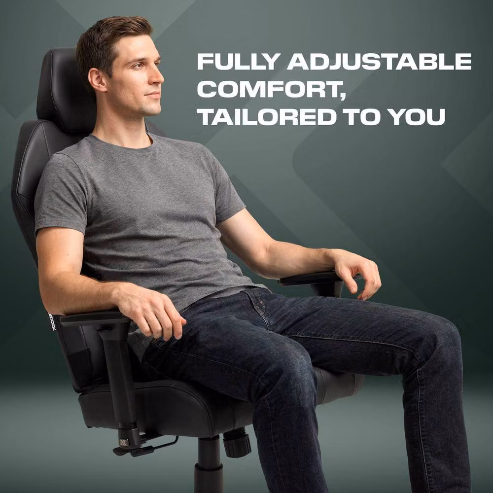 X Rocker Elara Executive Gaming Chair in Black Synthetic Leather with Headrest and Armrests – 2