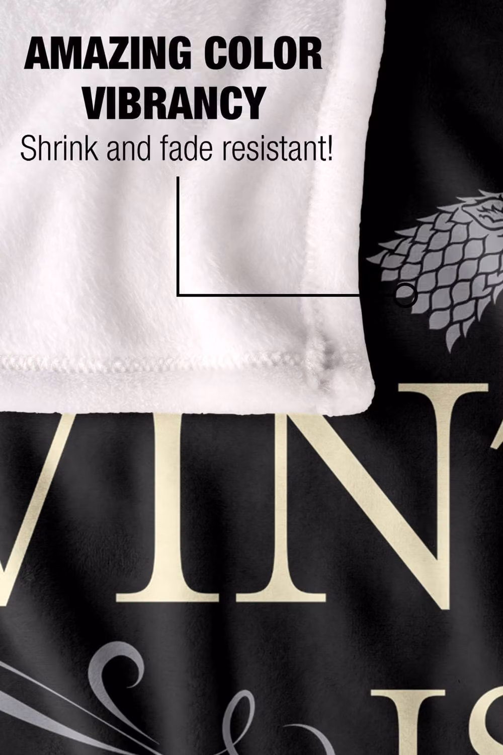 Warner Bros. Game of Thrones Winter Is Coming Scroll Silky Touch Super Soft Fleece Throw Blanket, Multicolour, W: 152 cm, D: 127 cm – 9