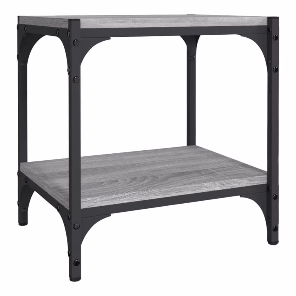 Berkfield Home Grey Sonoma TV Cabinet in Engineered Wood and Steel, W/D/H: 40 x 33 x 41 cm – 3