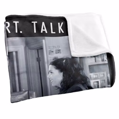 Warner Bros. Gilmore Girls Life's Short Talk Fast Luke and Lorelai Super Soft Fleece Throw Blanket, Multicolour, W: 152 cm, D: 127 cm – 2