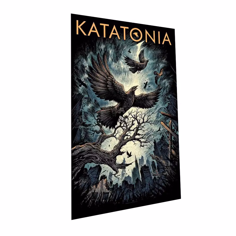 Katatonia Uncover The Skies Multicolour Textile Poster in Grey – 2