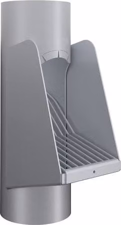 Lindab Steel Vandal Reinforced Leaf Trap, 102mm, Silver Metallic