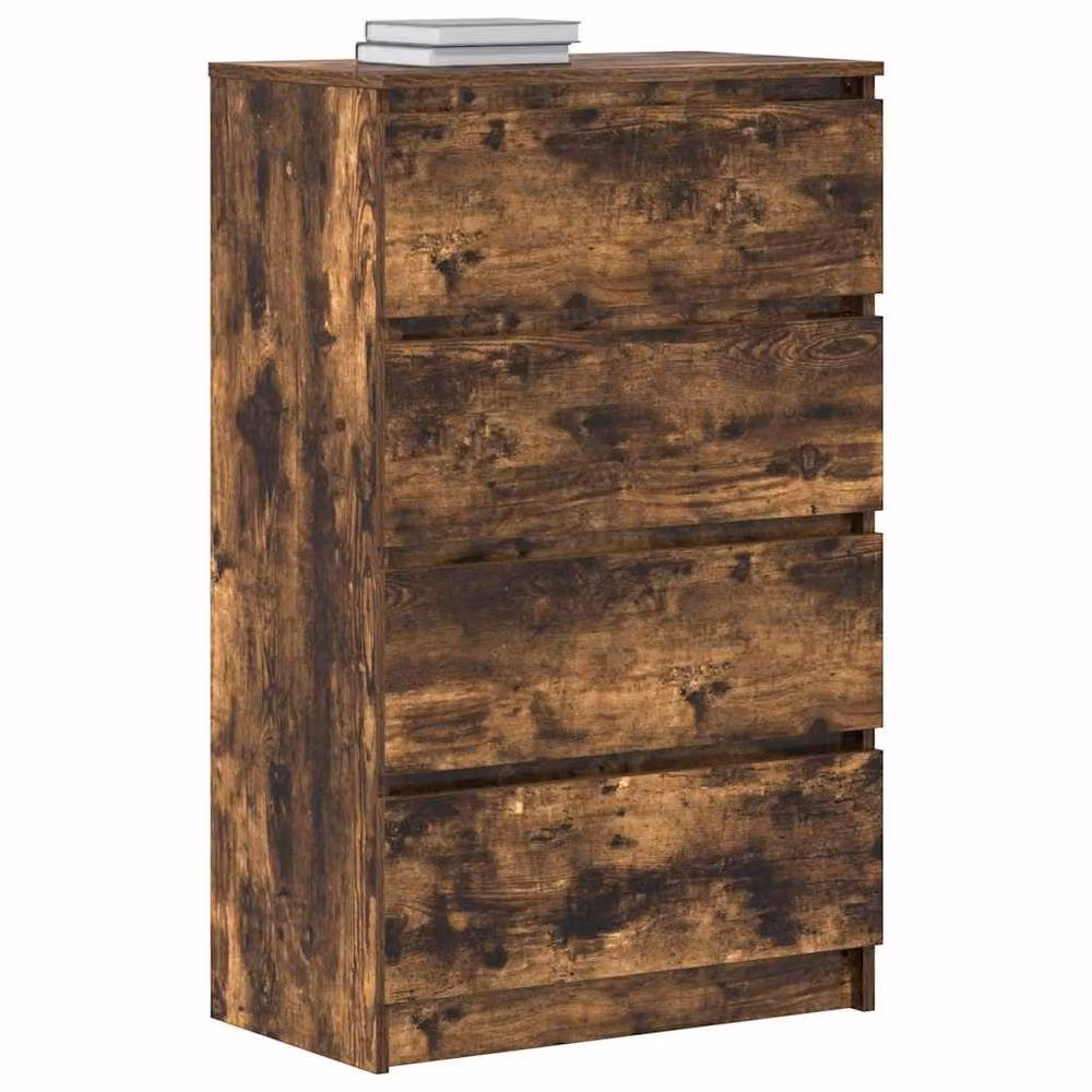 Berkfield Home Smoked Oak Sideboard in Brown, W: 60 cm, D: 35 cm, H: 98.5 cm – 3