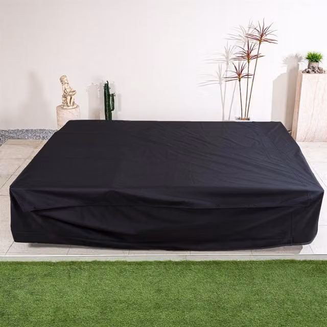 Abrihome Black Polyester Garden Protective Cover L249 x W227 x H91 cm