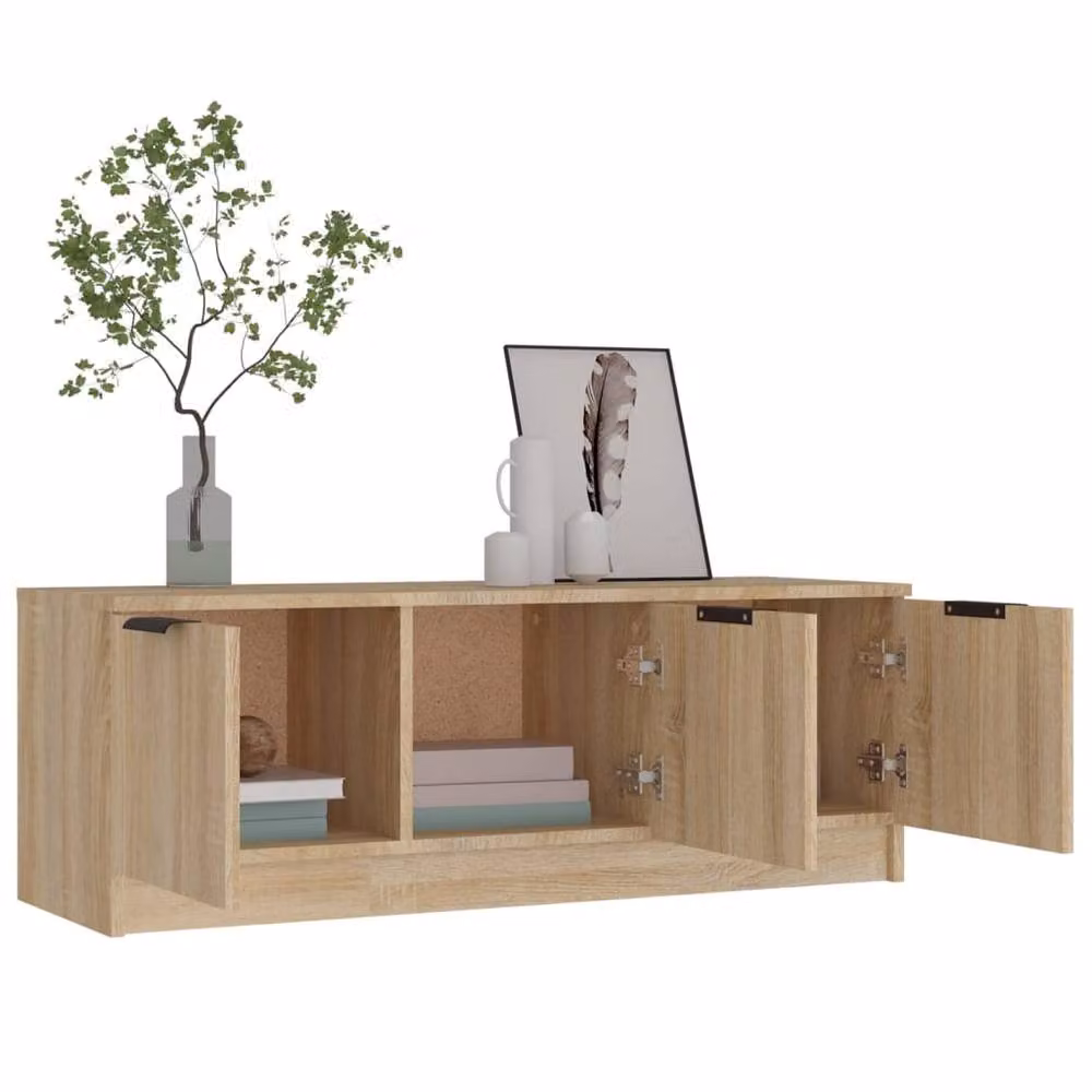 Berkfield Home Sonoma Oak TV Cabinet in Beige, W/D/H: 102 x 36.5 x 36.5 cm – 2