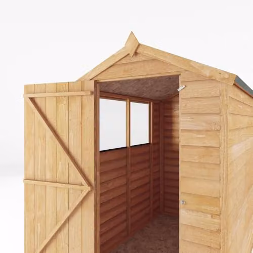 Mercia Brown Wooden Garden Shed with Single Door and Windows, W/D/H: 182.88 x 121.92 x 185.0 cm – 2
