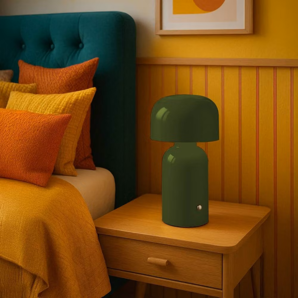 First Choice Lighting Christina LED Rechargeable Touch Table Lamp, Green – 3
