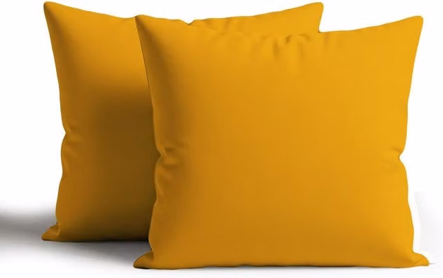 Snug City Waterproof Outdoor Garden Patio Cushion Set of 2, Yellow, W/D/H: 60 x 60 x 60 cm