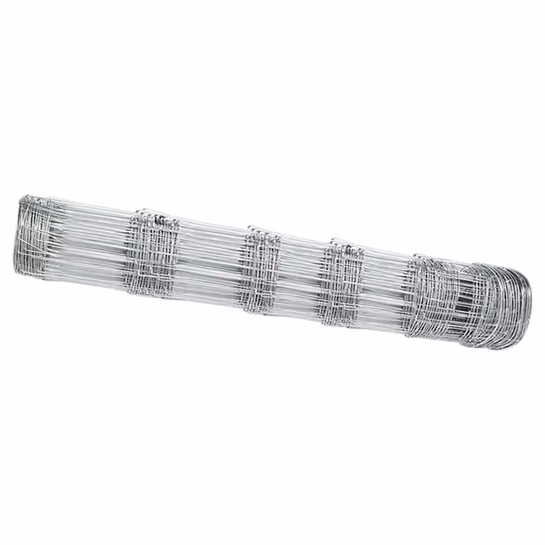 Berkfield Home Field Fence Galvanised Steel in Silver, H: 0.8 m, L: 25 m