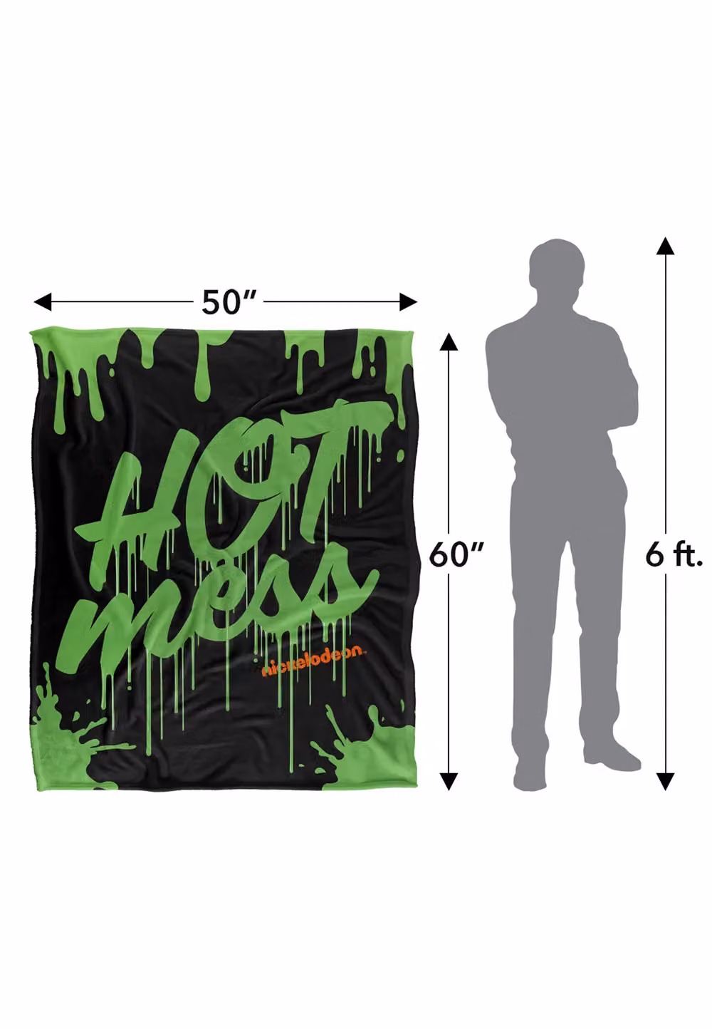 Nickelodeon Slime Hot Mess Silky Touch Super Soft Fleece Throw Blanket in White, W/D/H: 152 x 127 cm – 8