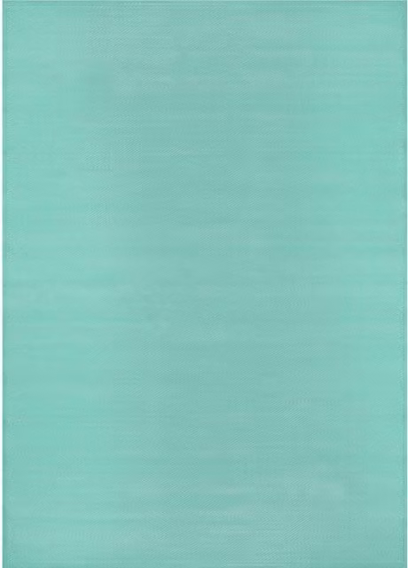 The Rugs Urban Collection Reversible Plain Modern Outdoor Garden Rug in Turquoise, Width: 180 cm