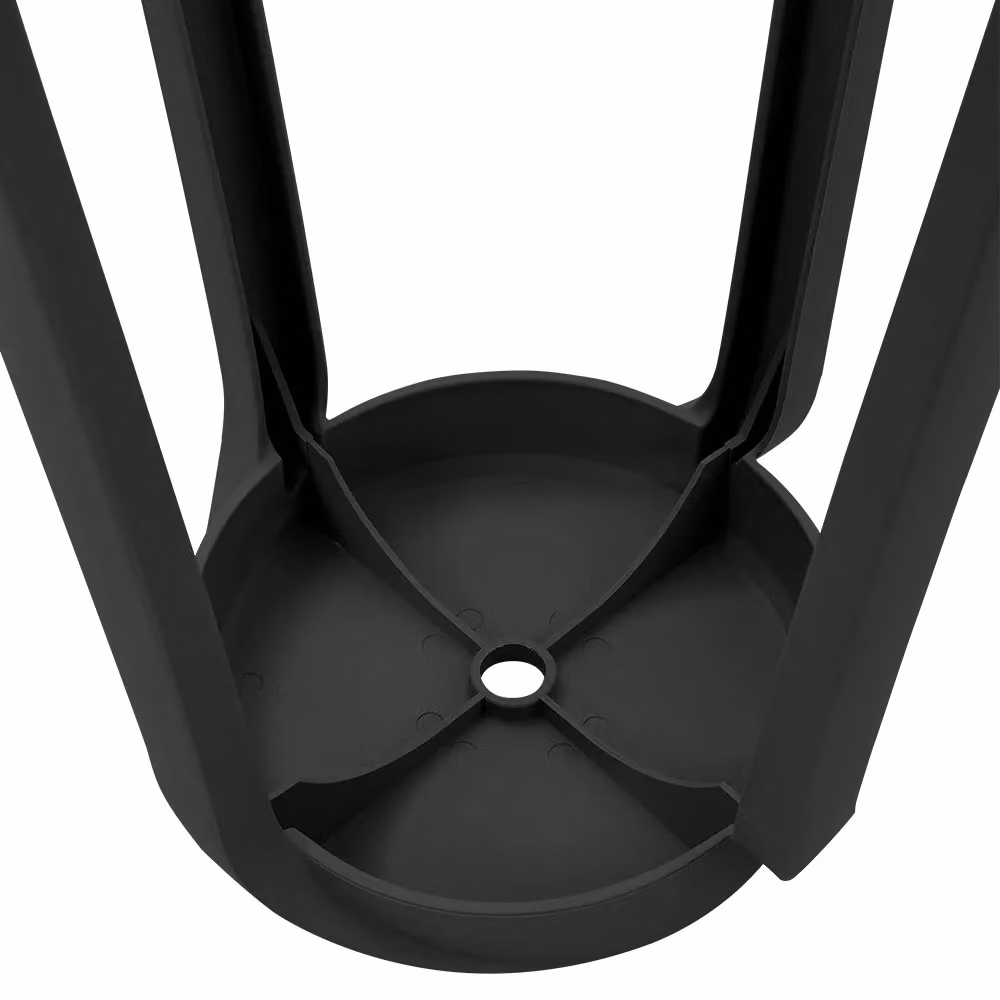 Living and Home Set of 10 Black Stackable Round Plastic Dining Stools – 7