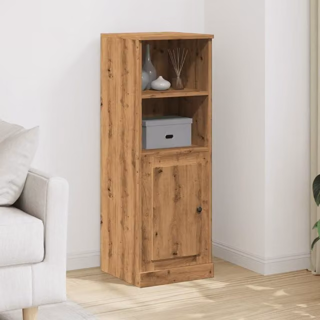 Berkfield Home Artisan Oak Highboard in Brown, W/D/H: 36 x 35.5 x 103.5 cm