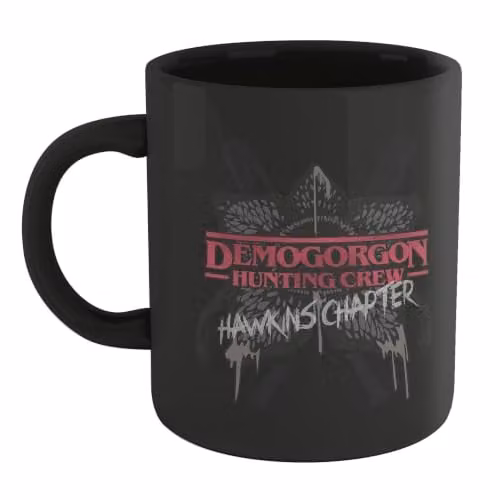 Zavvi Official Stranger Things Demogorgon Hunting Crew Ceramic Mug, Black