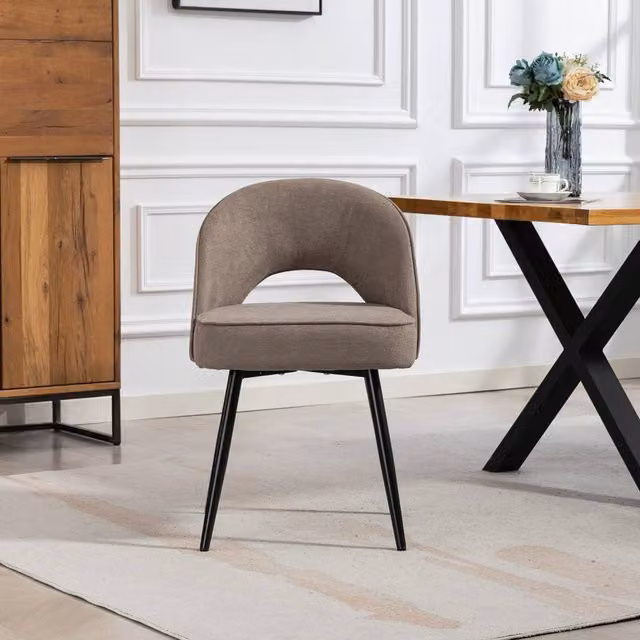 Artemis Home Ashley Fabric Dining Chairs, Set of 2, Brown