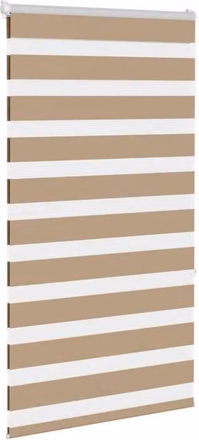 Berkfield Home Elegant Zebra Blind in Sand Brown, W: 80 cm, H: 150 cm