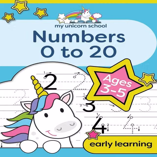 Creative Kids Studio My Unicorn School Numbers 0-20 Multicolour Penmanship Set for Children Aged 3-5